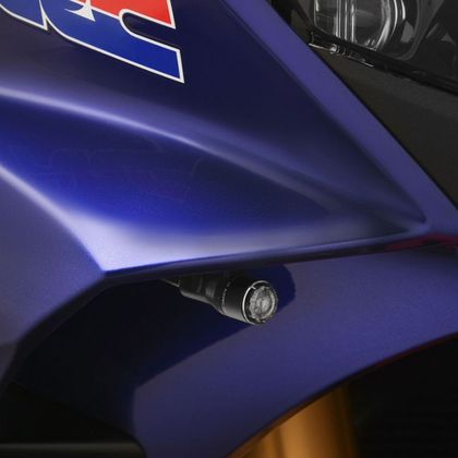 Support Clignotant Rizoma avant pour clignotant light unit - Noir