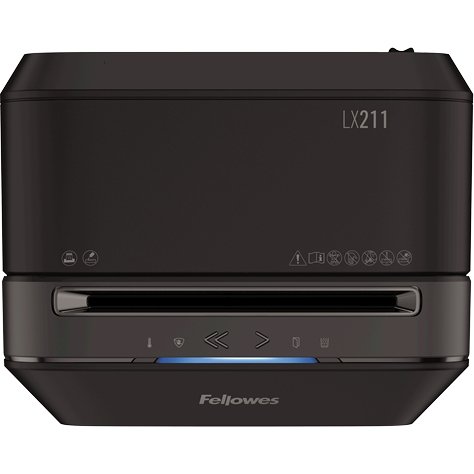 Destructeur fellowes lx 211 coupe micro 15f systeme       intellibar 100 pourcent       antibourrage safesense
