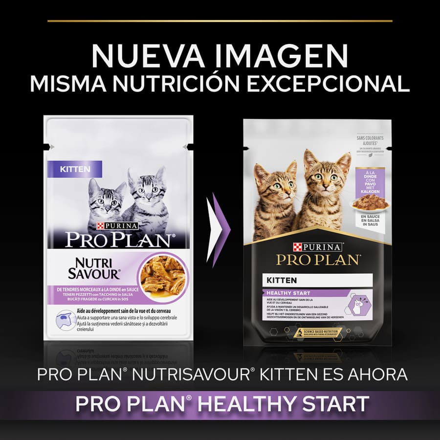 Pro Plan NutriSavour Feline Gatinho Peru ao Molho