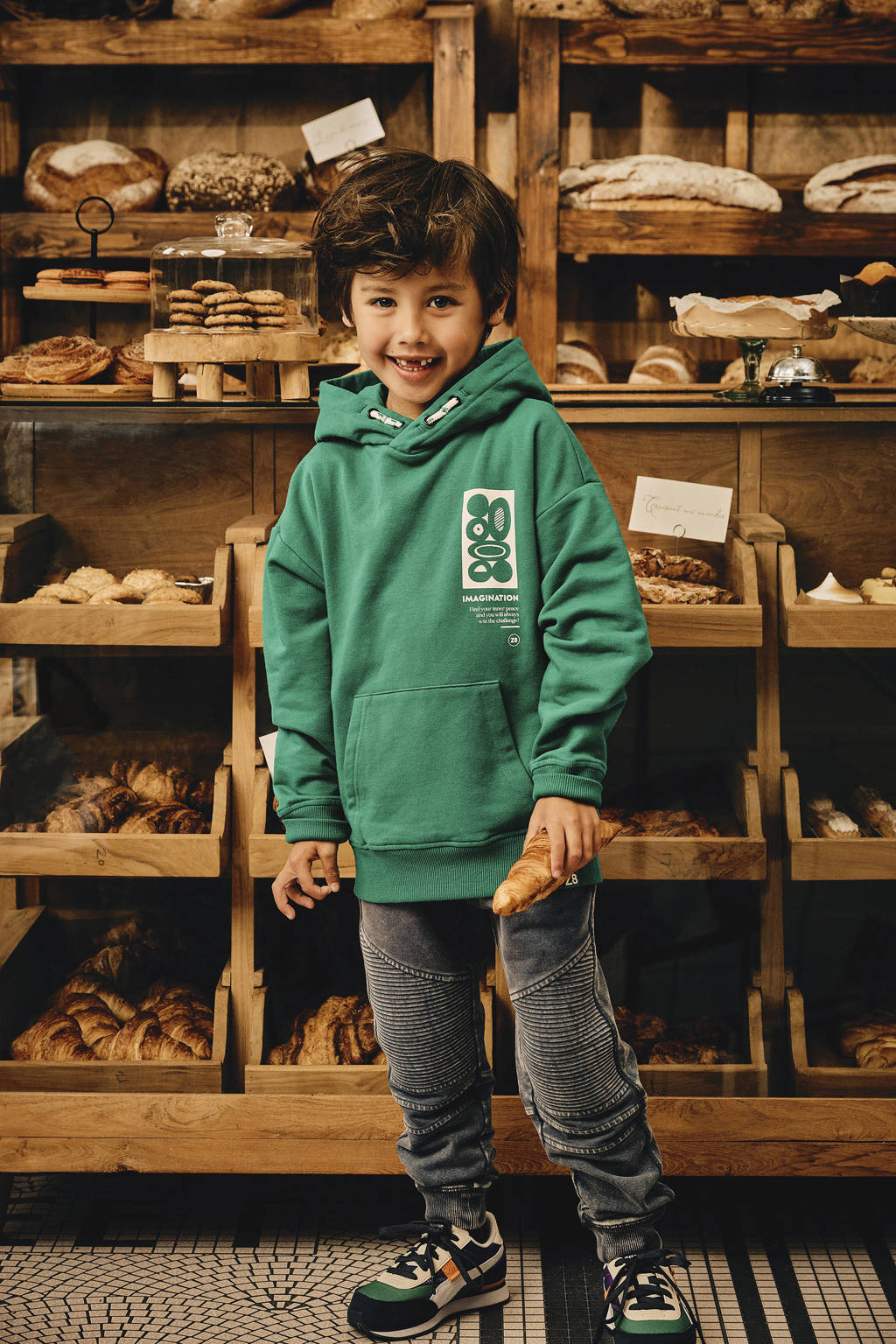 Z8 hoodie Vigo met backprint groen