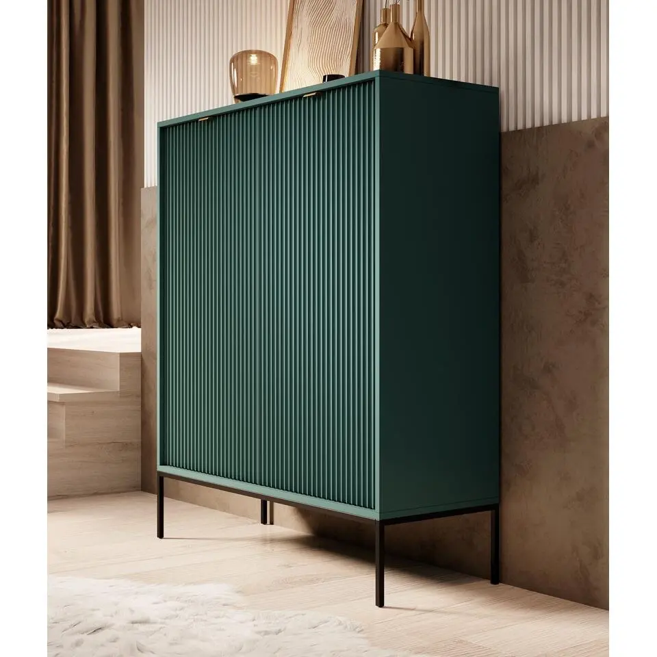Meubella - Dressoir Navil - Groen - 104 cm - Hoog