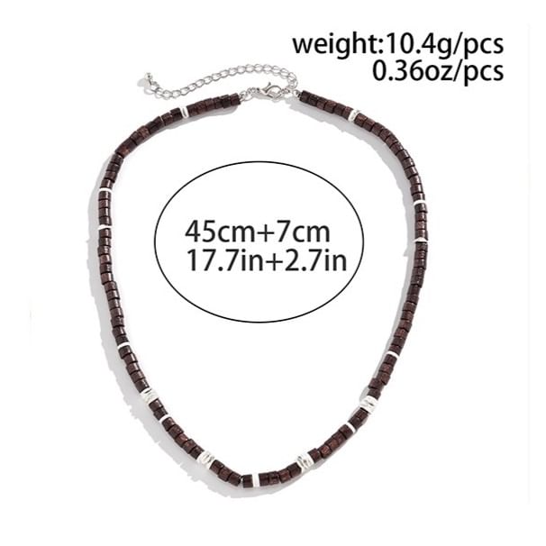 Gretlyn - Houten kralen zachte klei choker