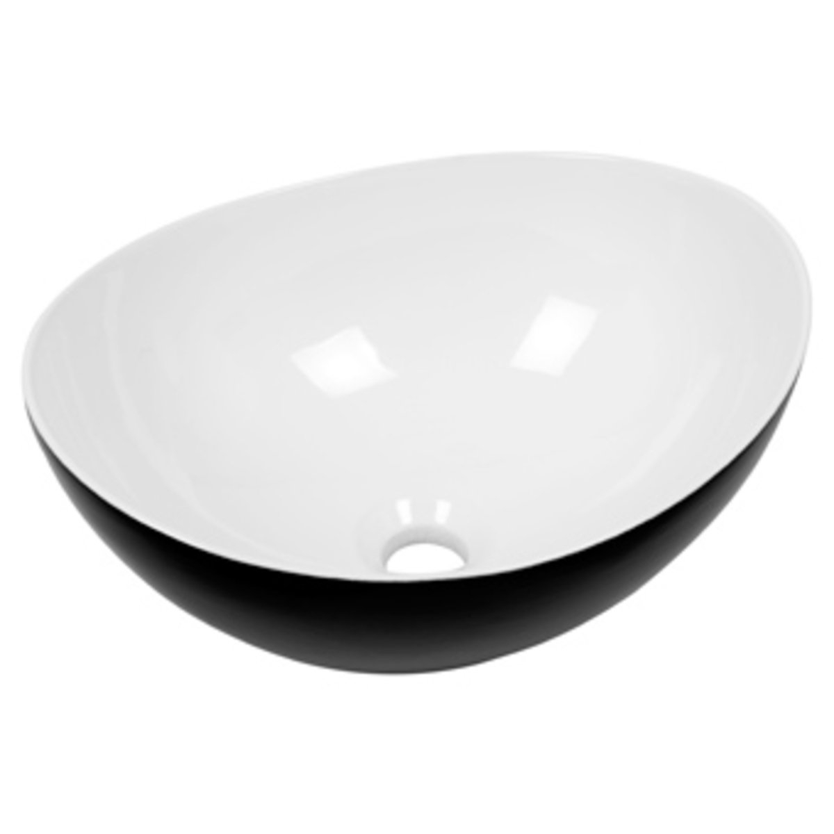 Plieger Scale keramische opbouw waskom ovaal 39x32x17.5cm zwart