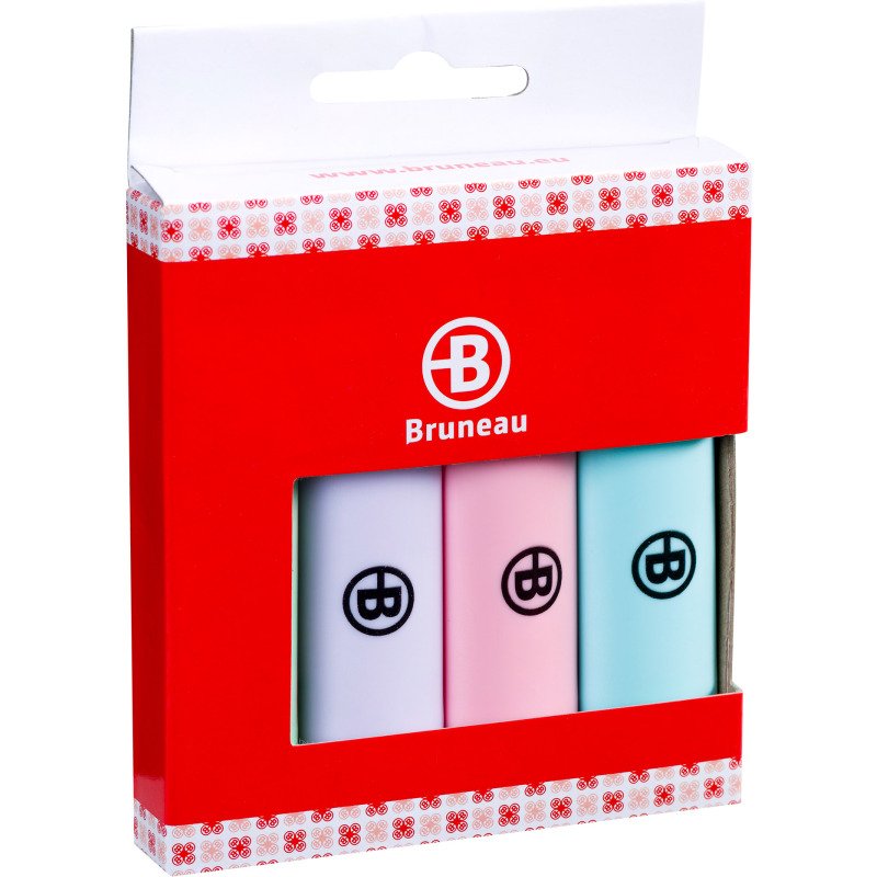 Surligneur Bruneau couleurs assorties pastel - Pochette de 4