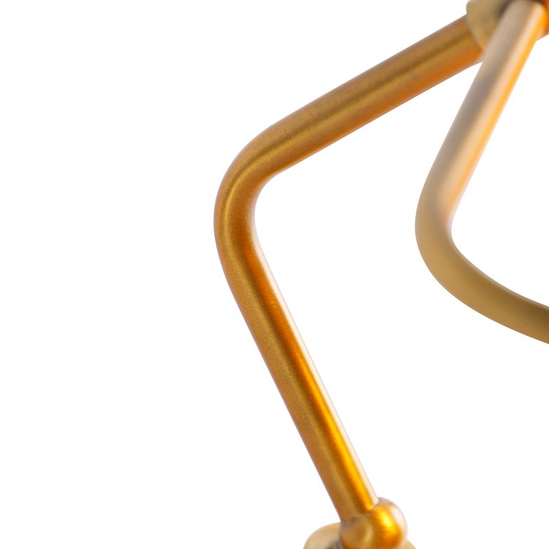 Smart notarislamp brons met amber glas incl. Wifi A60 - Banker