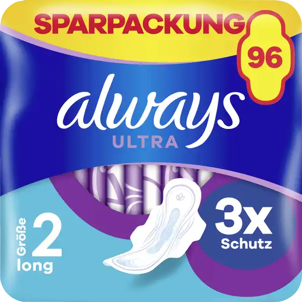 Monatspaket ULTRA Damenbinden Long mit Flügeln Monatspaket