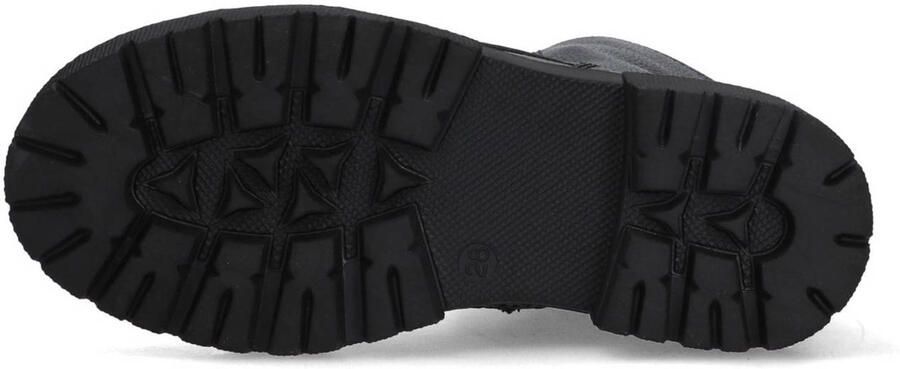 Braqeez 425784-589 Meisjes Veterboots Zwart Leer Veters