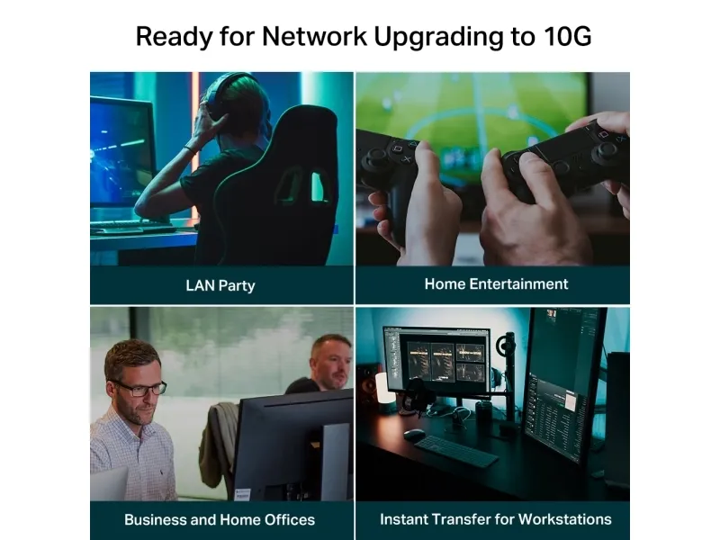 TP-Link TL-SX105 V1 - Switch - desktop, monterbar på stativ