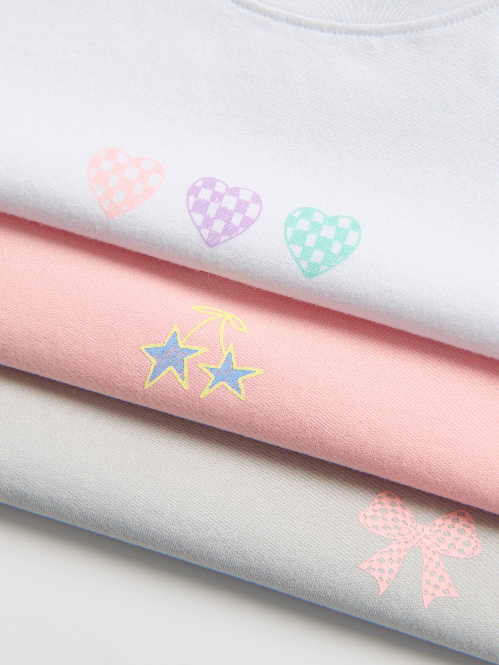 Baumwoll-T-Shirt mit Print 3er-Pack