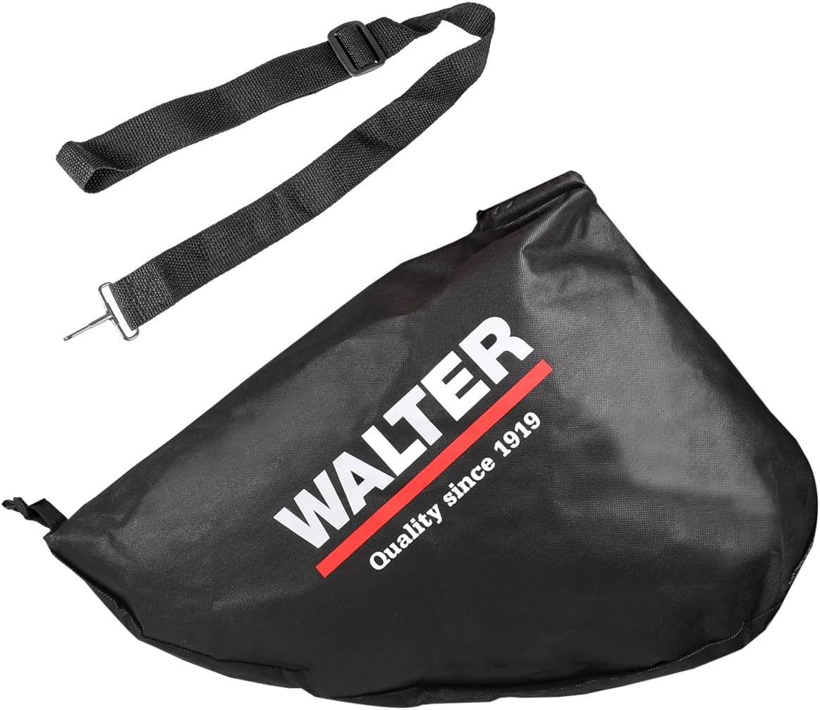 WALTER Professional Li-Ion Akku-Laubbläser und Laubsauger 40V, Blasgeschwindigkeit: 160-210 km/h, Einsaugvolumen 10,3 m³/ min, Laubsackkapazität: 45 l, geringes Gewicht von nur 3,4 kg, inkl. Tragegurt