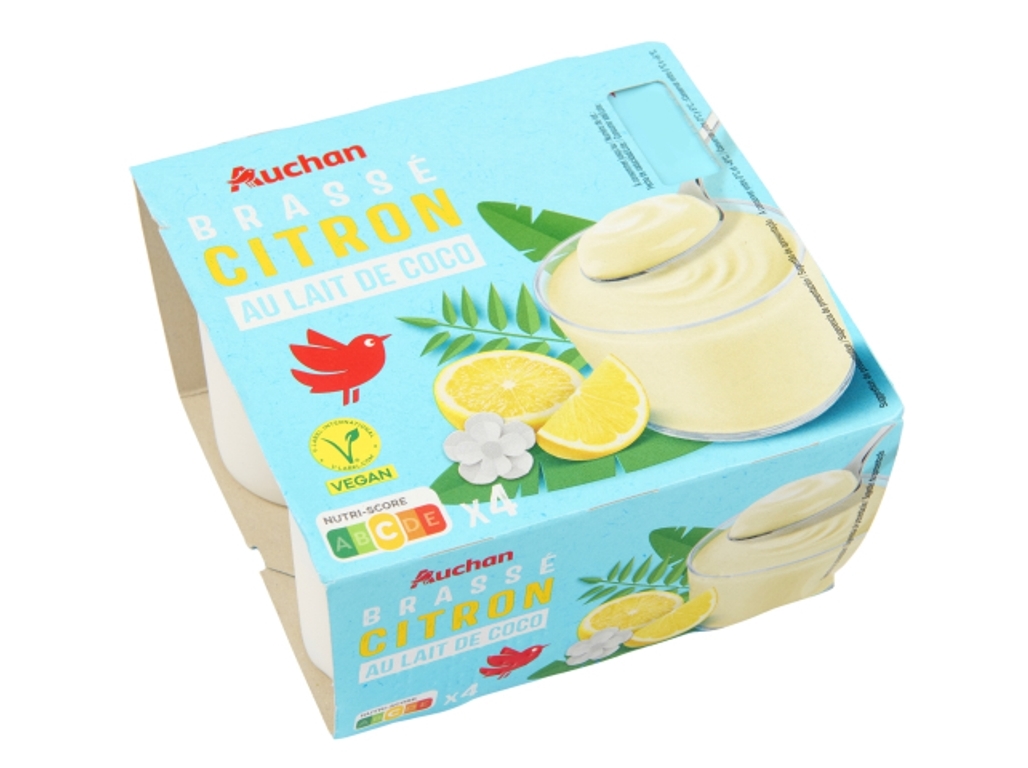 COCOGURTE AUCHAN LIMÃO 4X100G