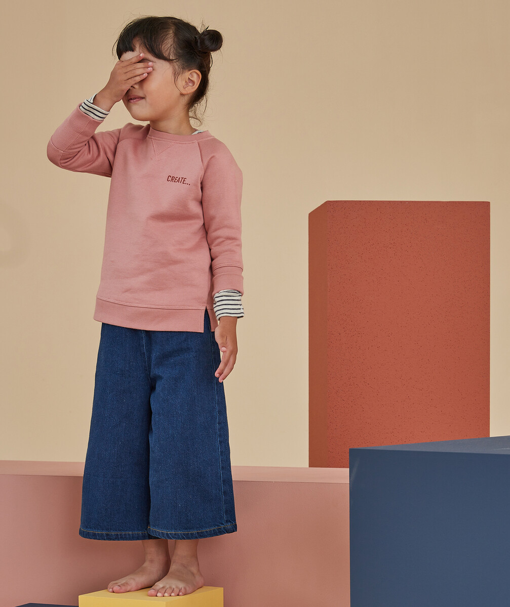 LA JUPE CULOTTE ÉVOLUTIVE DENIM EN COTON ET CHANVRE