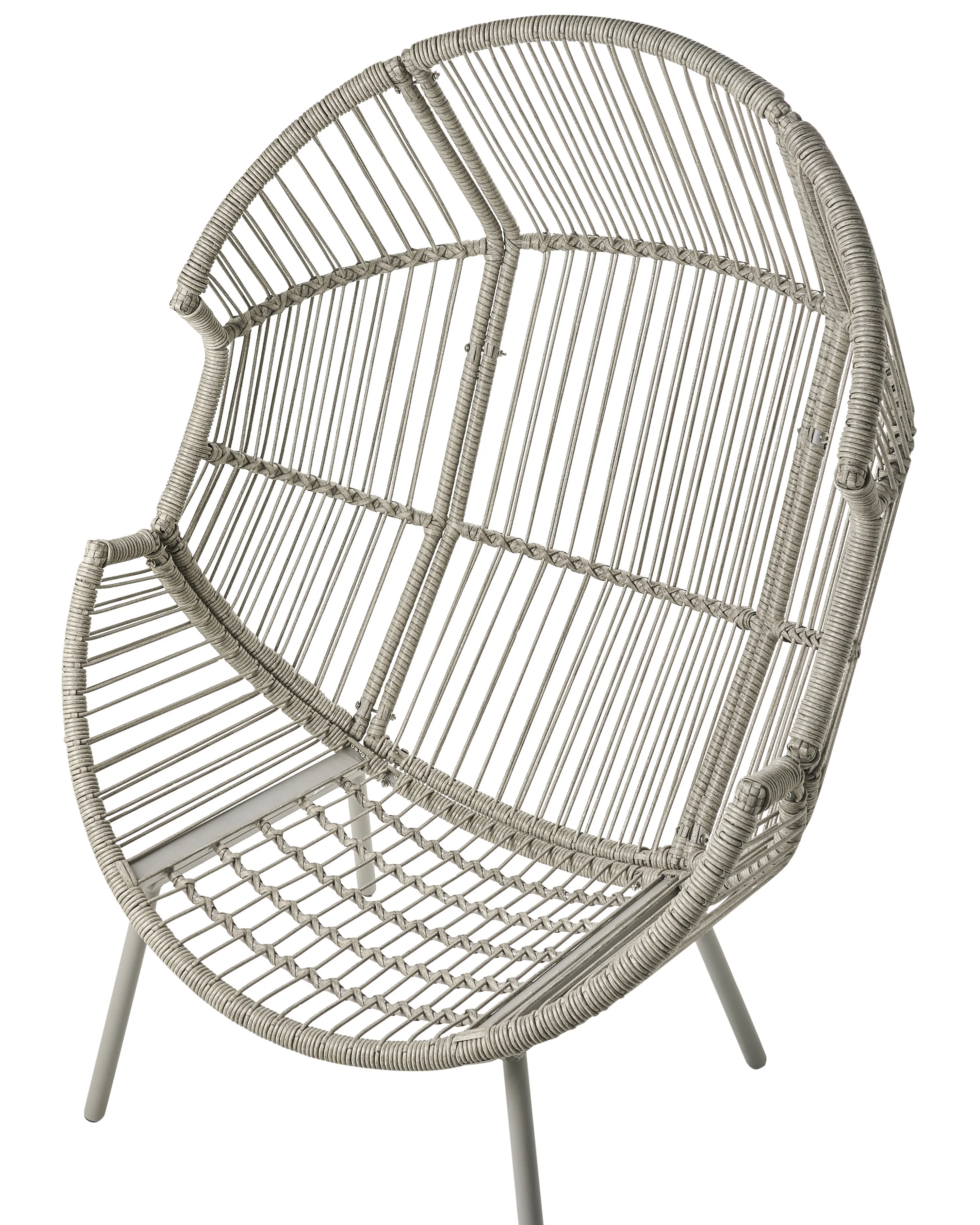 Tuinstoel MURANO PE rotan Grijs