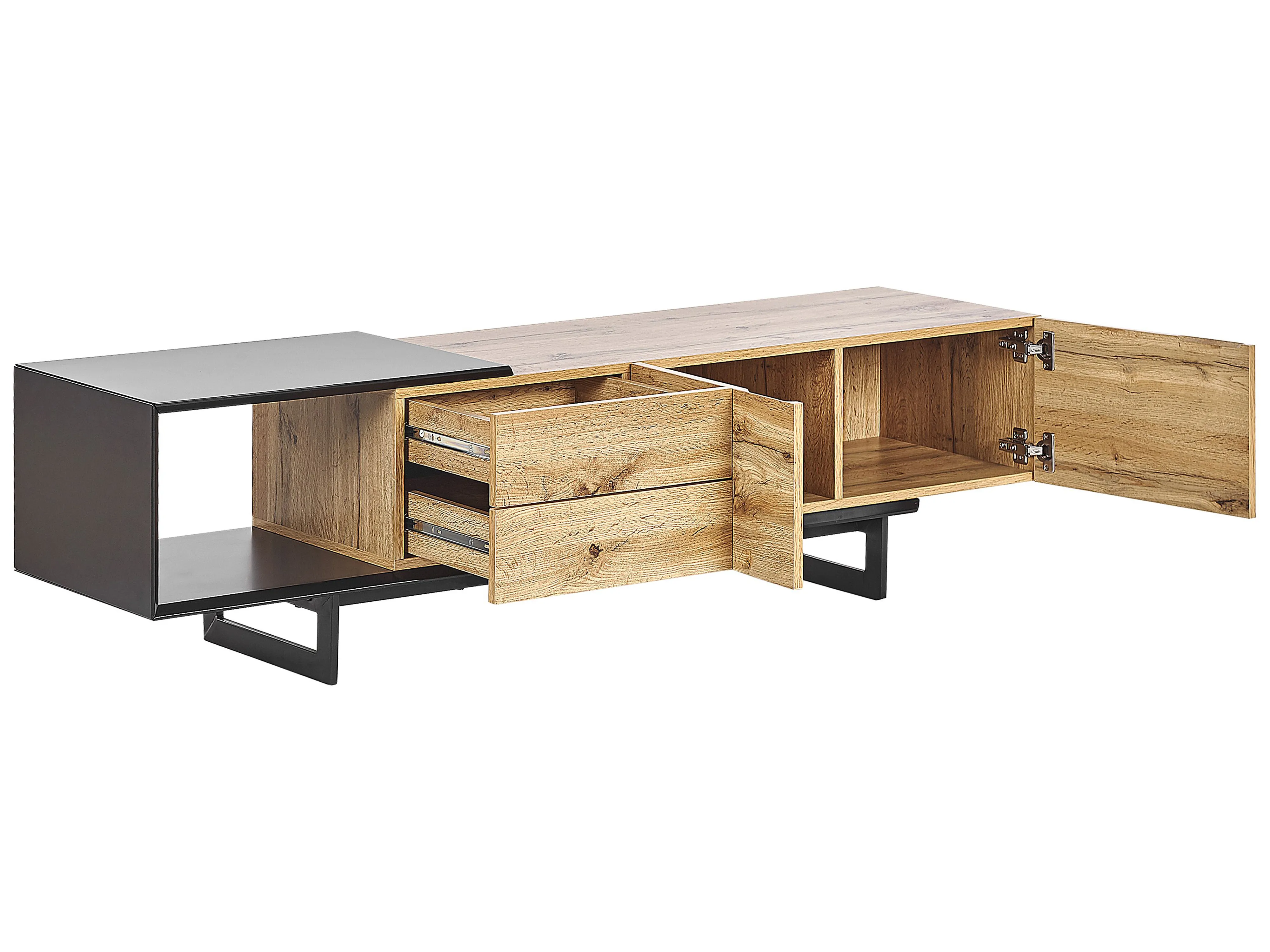 TV-meubel FIORA Bruin/zwart