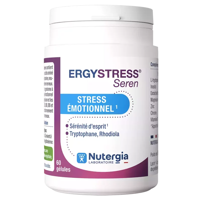 Stress - Equilibre nerveux - ERGYSTRESS Seren - Stress émotionnel - 60 Gélules