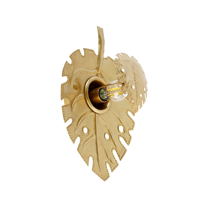 Design wandlamp antiek goud - Carballo