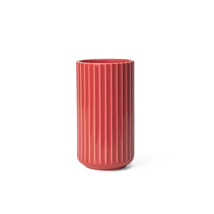 Lyngby Porcelæn - Lyngbyvase, H 15,5 cm, rot
