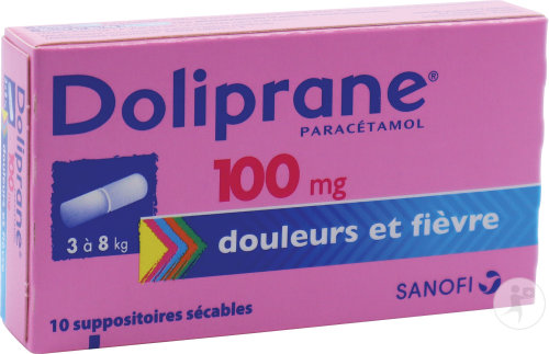 Doliprane 100mg Paracétamol Douleurs Et Fièvre 10 Suppositoires Sécables