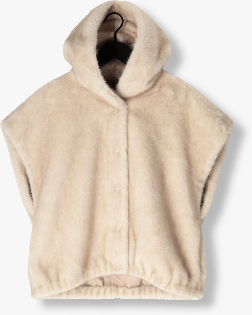 beige studio ar gilet olena faux mink