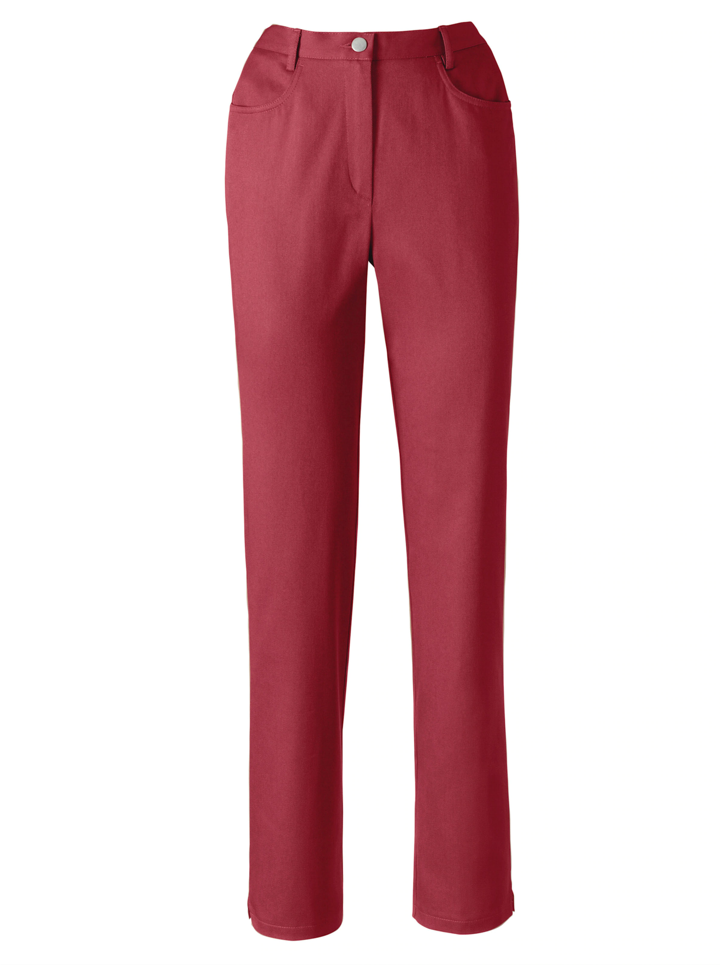 5-Pocket-Jeans in weinrot