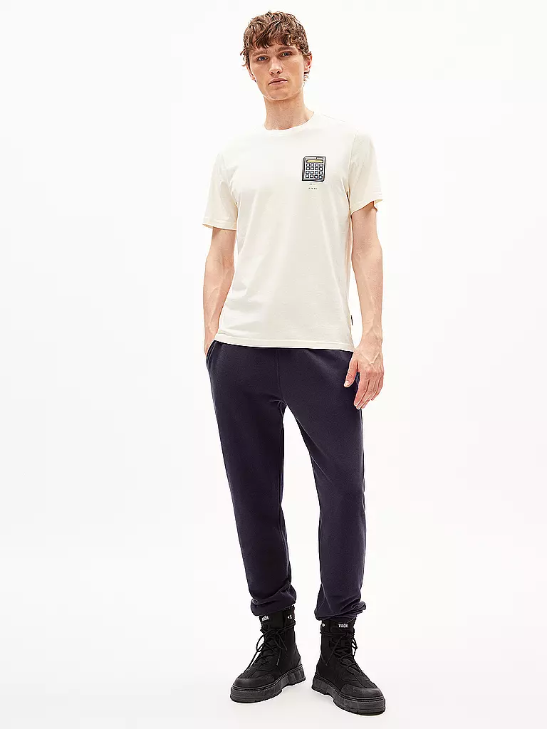 ARMEDANGELS T-Shirt JAAMES DO THE MAATH creme
