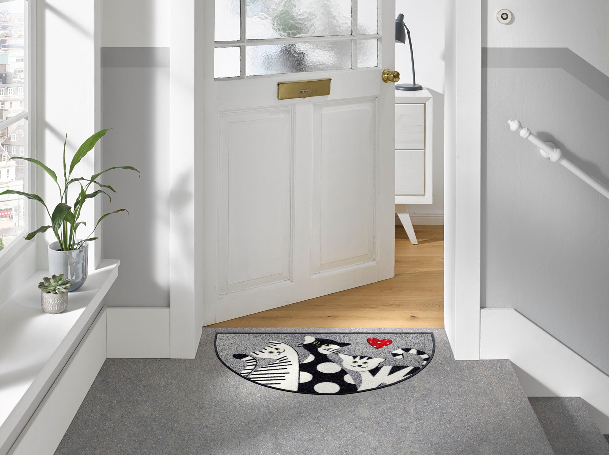 wash+dry by Kleen-Tex Fussmatte »Round Cat Trio« rechteckig 7 mm Höhe