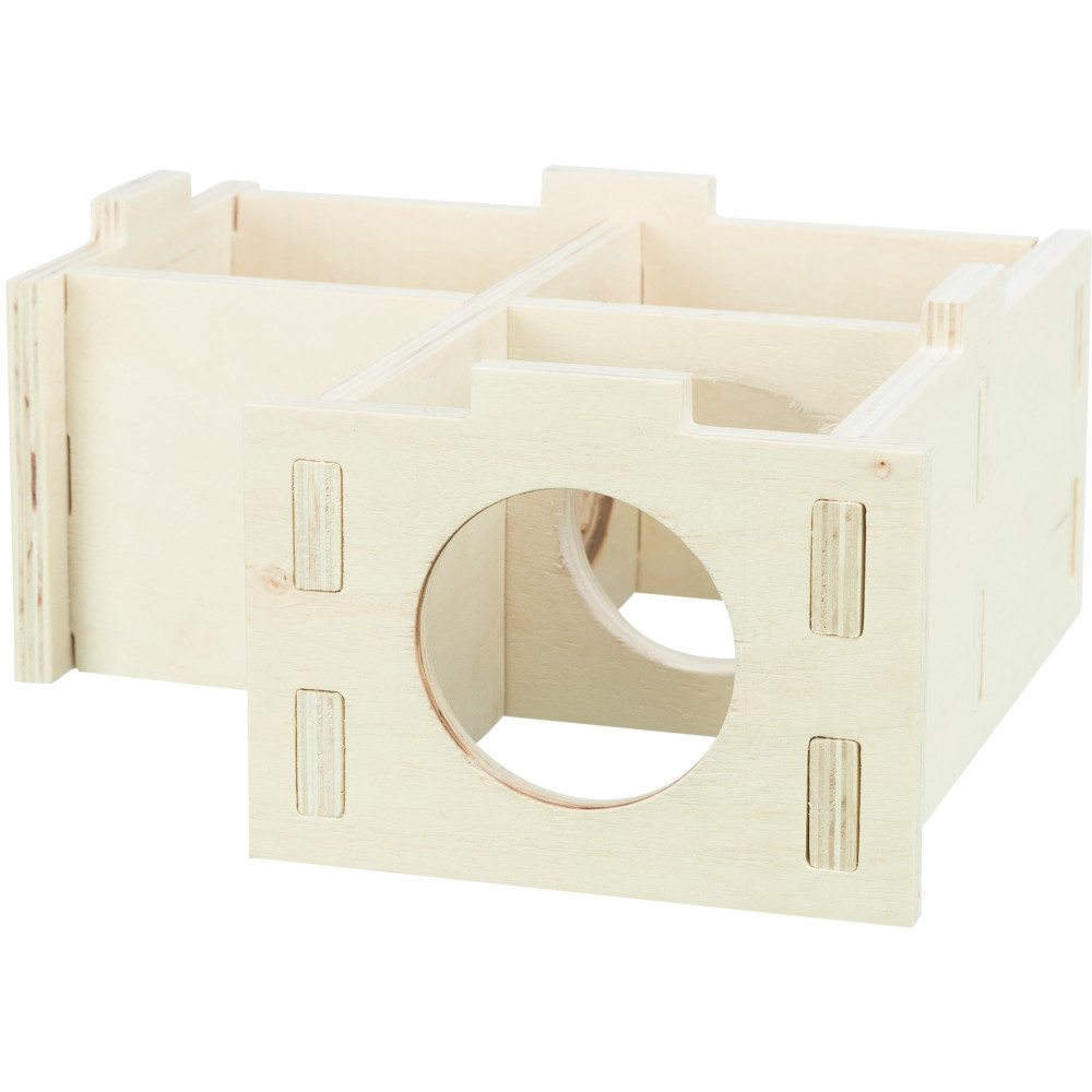 Maison emboitable 3 chambres 25 x 10 x 25 cm pour souris, hamsters