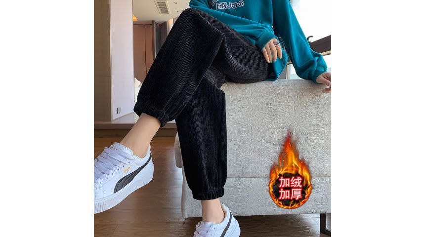 Maisee - Effen joggingbroek met trekkoord in de taille