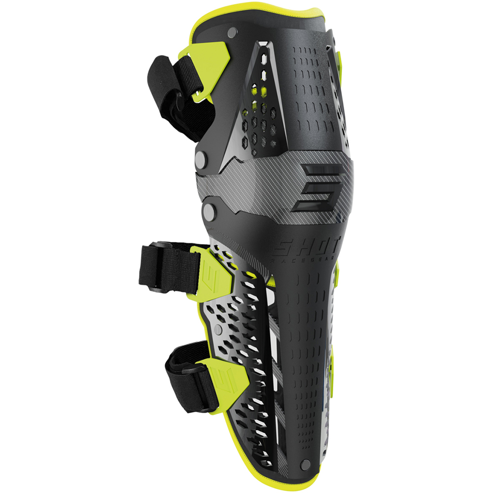 Shot - Genouillères Airflow Noir / Jaune fluo
