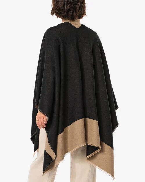 poncho à rabat femme