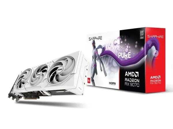 Sapphire Pure Radeon RX 9070 - Grafikkort - Radeon RX 9070 - 16 GB GDDR6 - PCIe 5.0 x16 - 2 x DisplayPort, 2 x HDMI