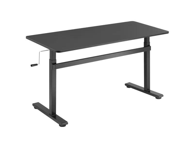 LogiLink EO0027, Lige, Rektangulær form, Spånplader, Aluminium, Stål, Hjemmekontor, Kontor, Sort