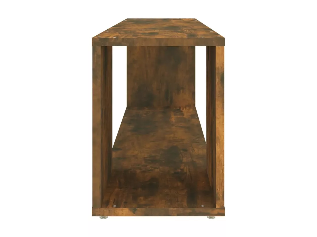 Meuble TV Chêne fumé 100x24x32 cm Bois d'ingénierie