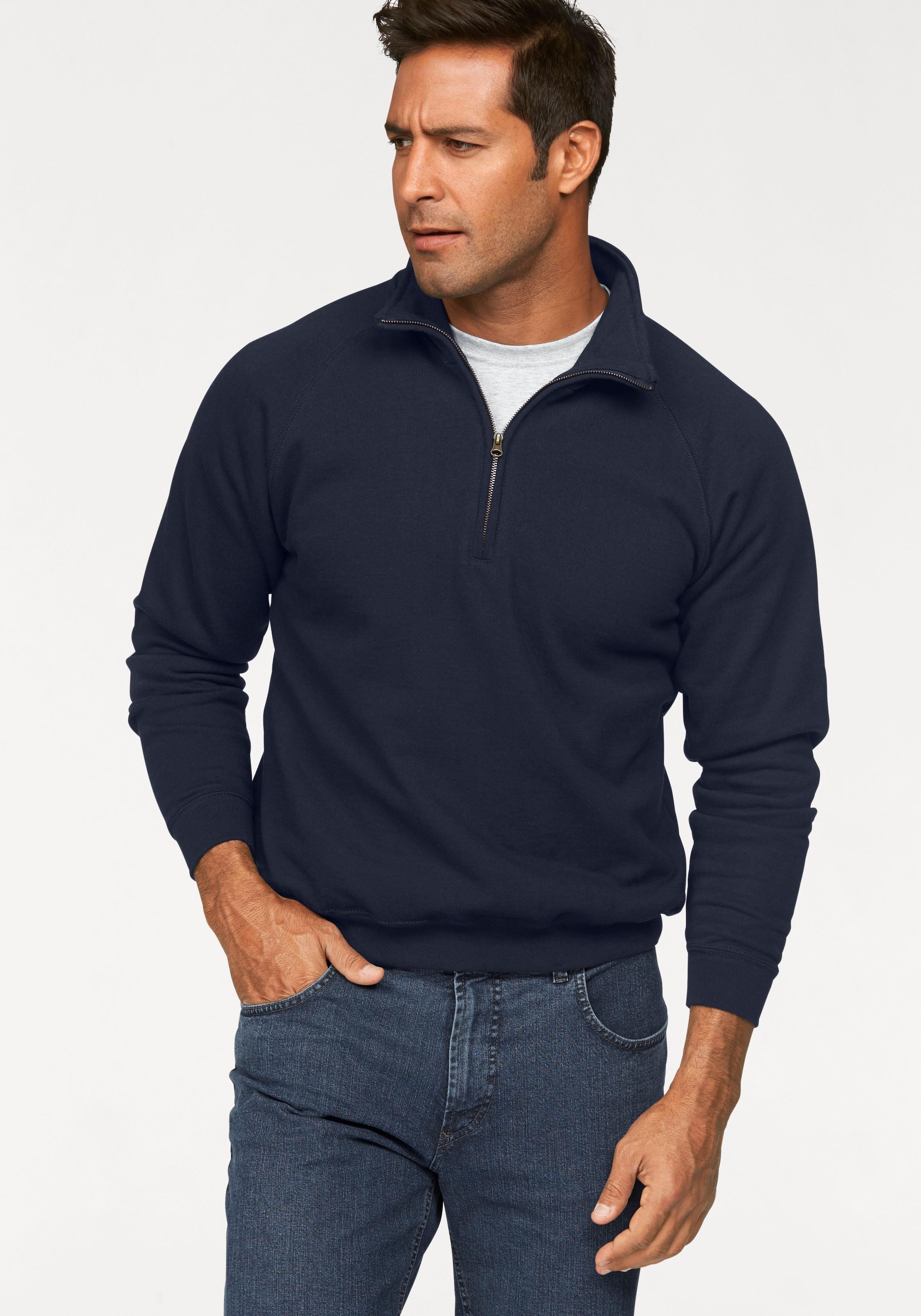Fruit of the Loom Sweatshirt , mit Reissverschluss
