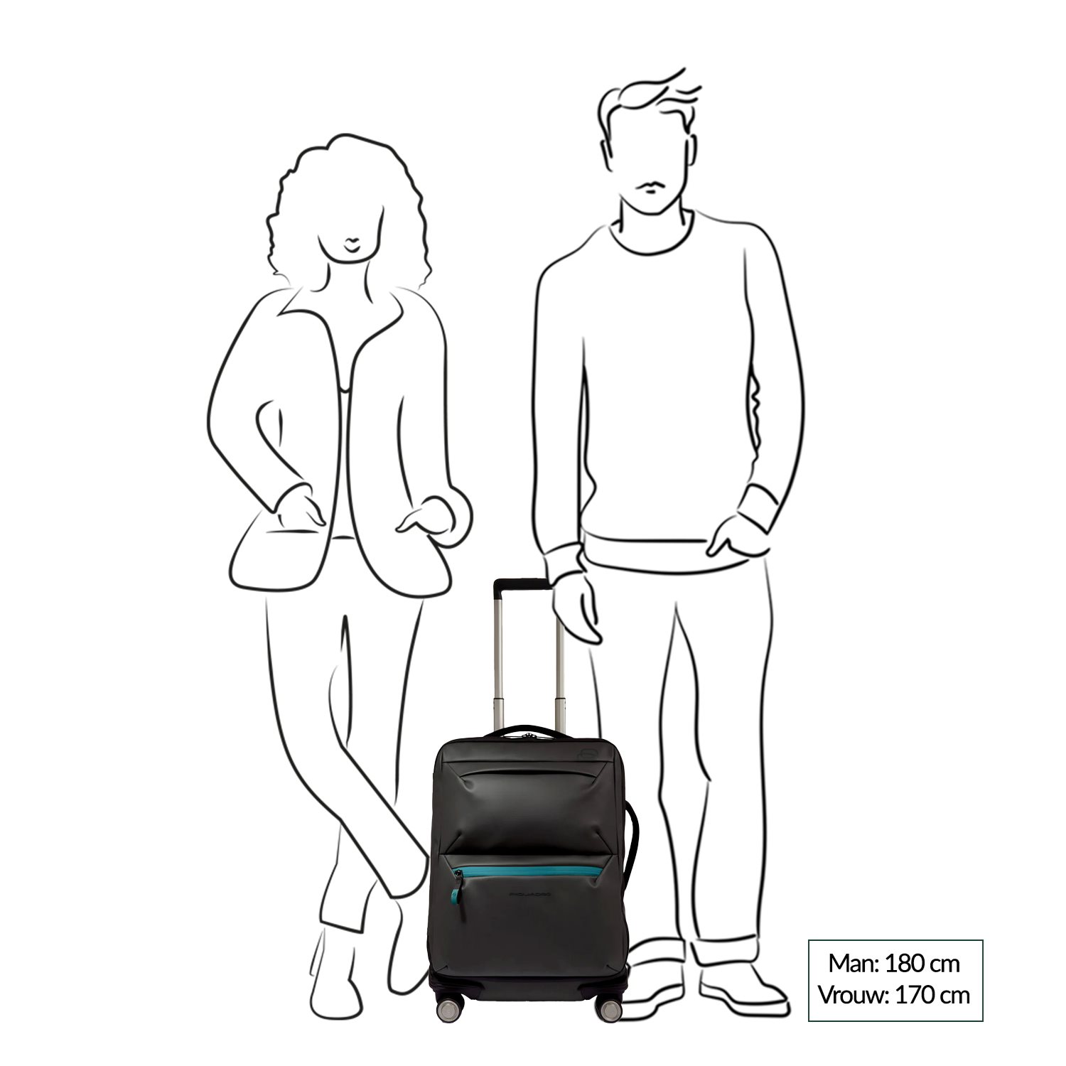 Piquadro C2OW Slim Cabin Spinner 55 verde