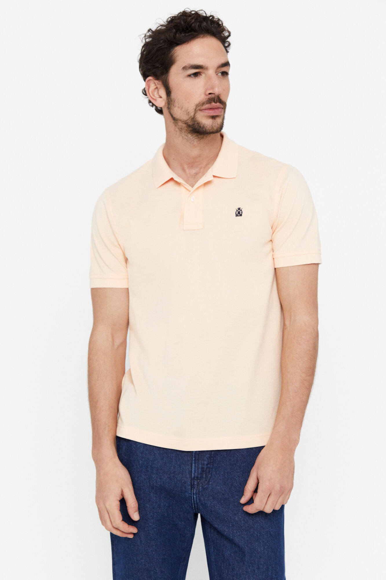 Polo piqué logo - Laranja