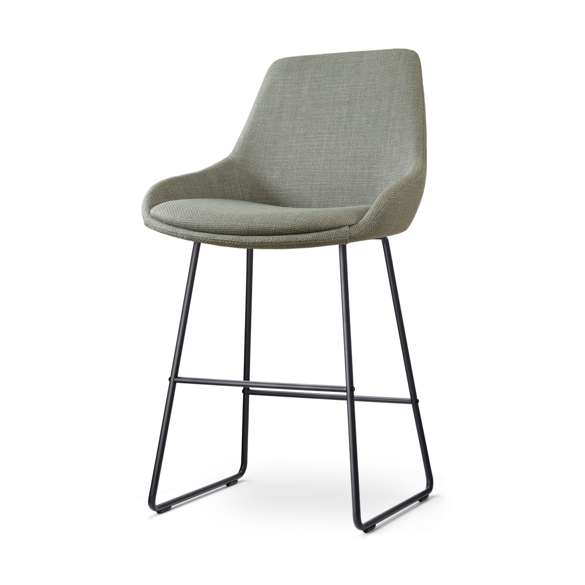 Barkruk Nino-Isa licht groen - zwart onderstel - 65 cm