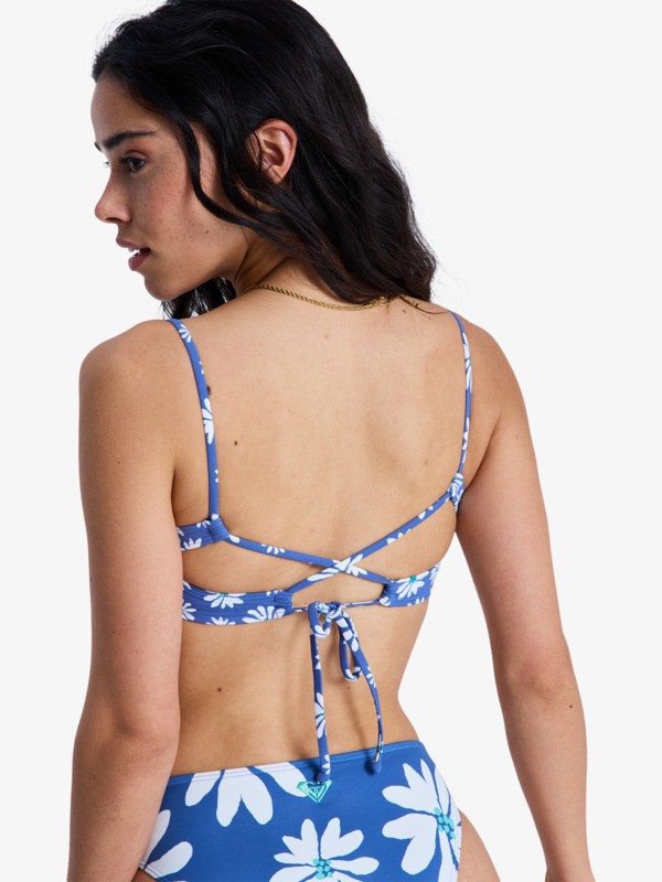Printed Essentials Bralette Haut de bikini bralette Bleu Femme