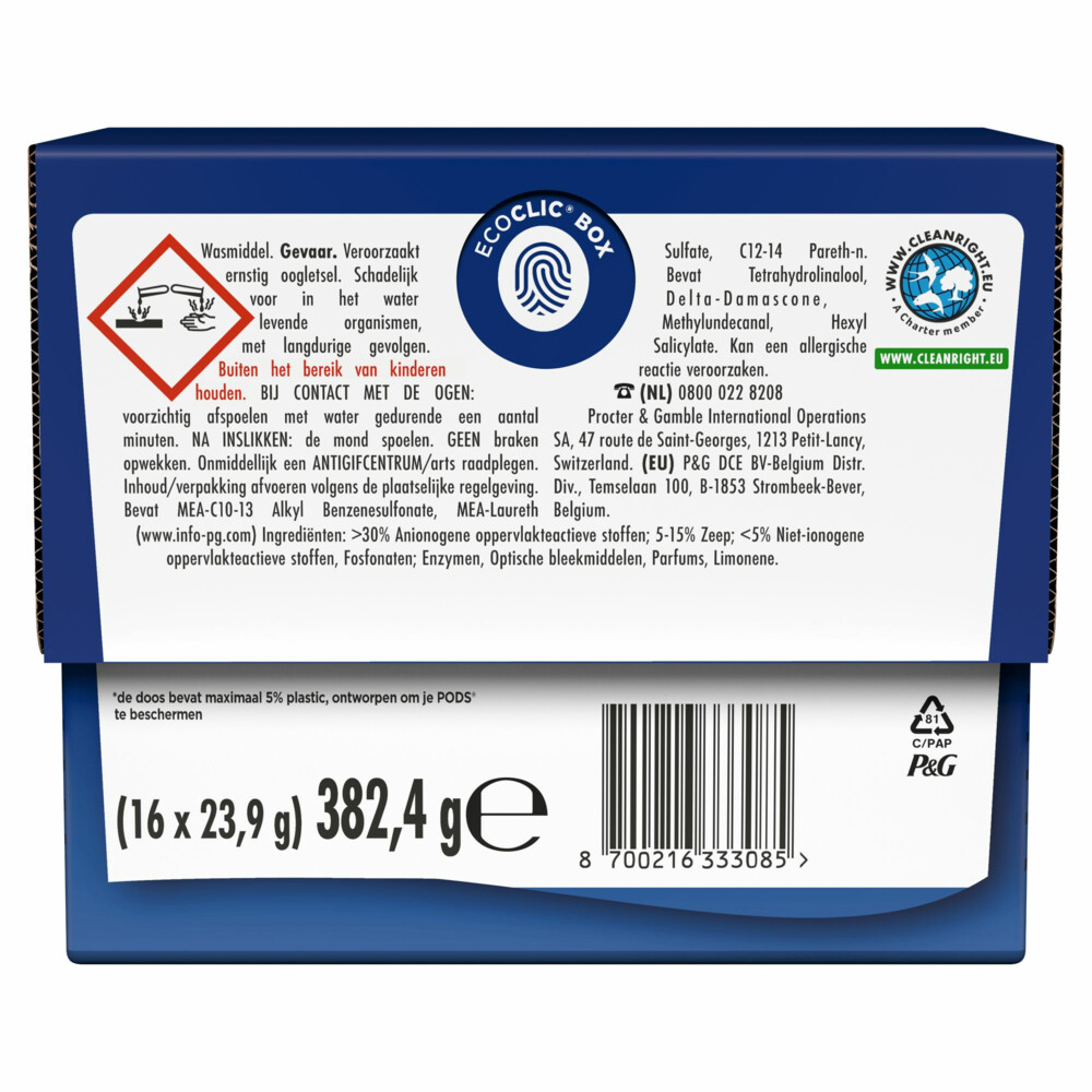 Lenor Wasmiddel All-in-1 Pods Katoen Fris16 stuks
