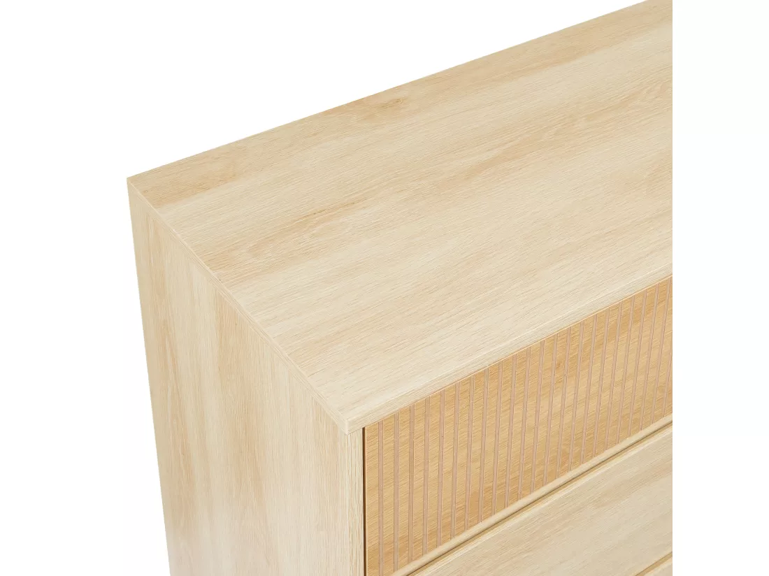 Commode Landskrona 80 x 80 x 40 cm effet chêne [en.casa]