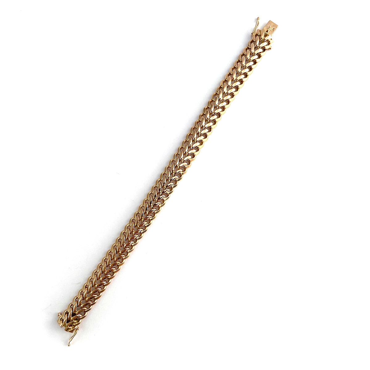 Bracelet d'occasion or 750 jaune maille fantaisie 21 cm