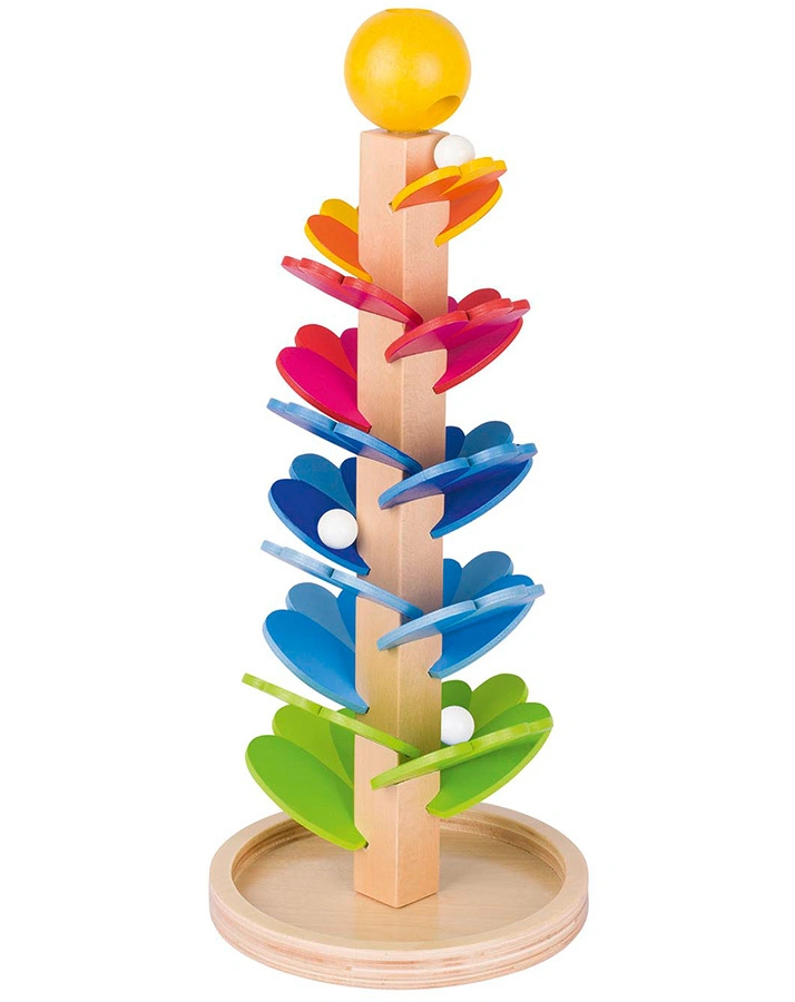 Murmelspiel KLANGPAGODE aus Holz in bunt