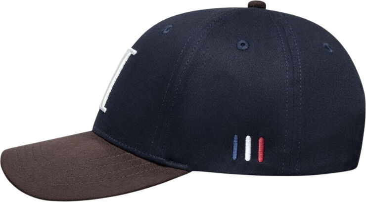 Les Deux Baseball Cap Contrast Suede II Dark navy/coffee brown
