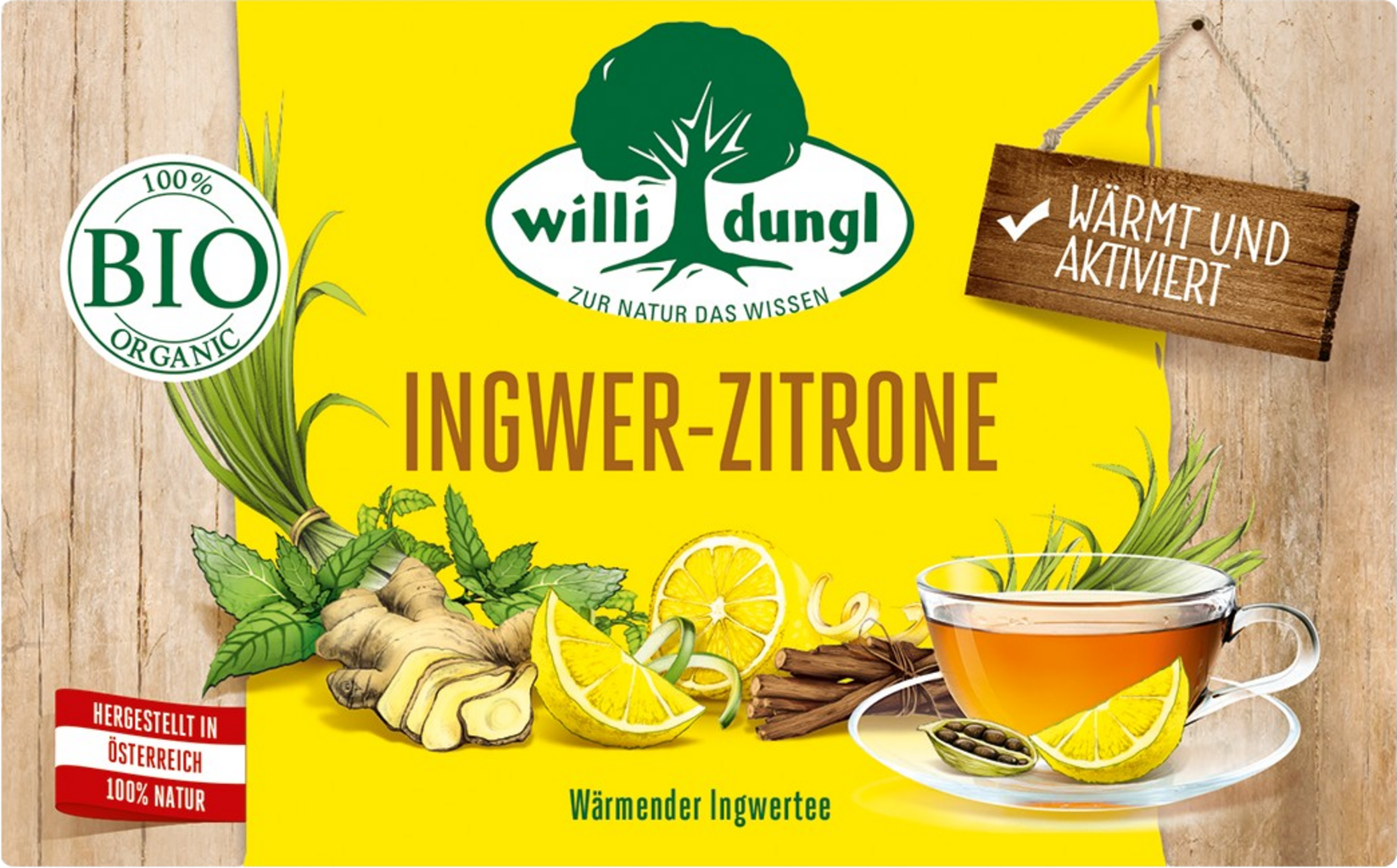 Willi Dungl  BIO-Tee Ingwer-Zitrone, 36 g