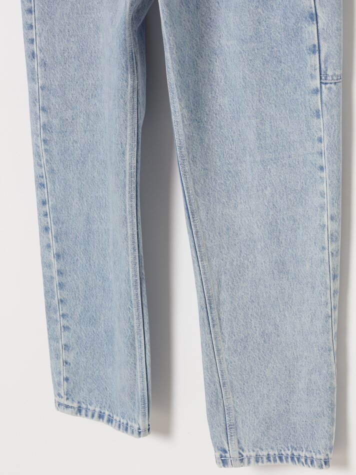 Repaginado no estilo jeans descontraído - Azul claro