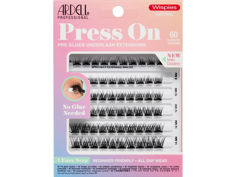 Ardell Künstliche Wimpern Press On Multipack Wispies Schwar Selbstklebende Wimpern für mehr Länge