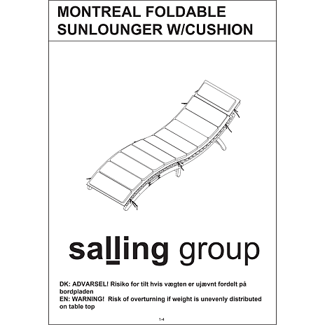 Montreal foldbar solseng inkl. hynde