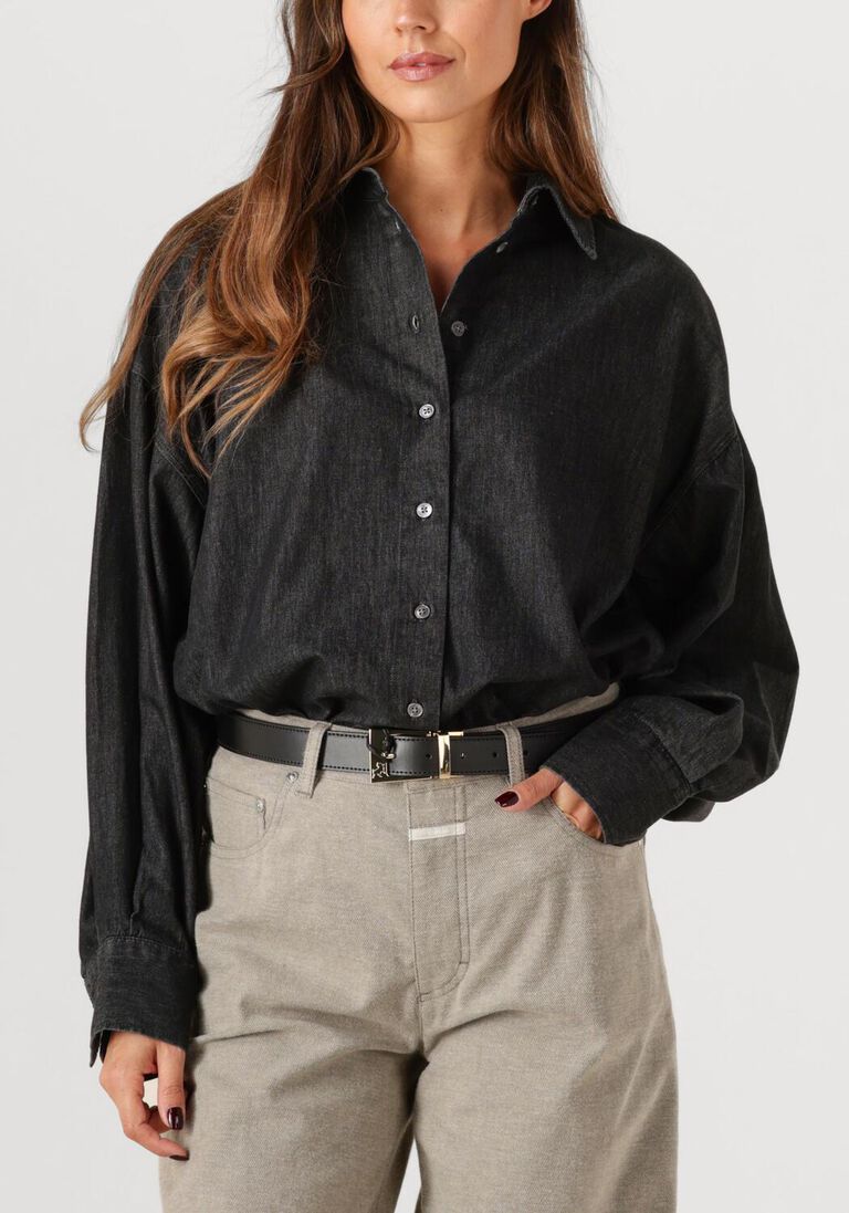 antraciet closed blouses cape shirt