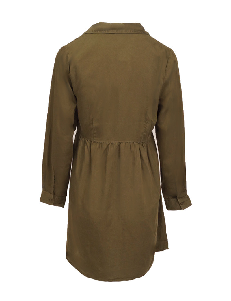 PIECES ROBE COL CHEMISE MAYA LYOCELL SEA TURTLE