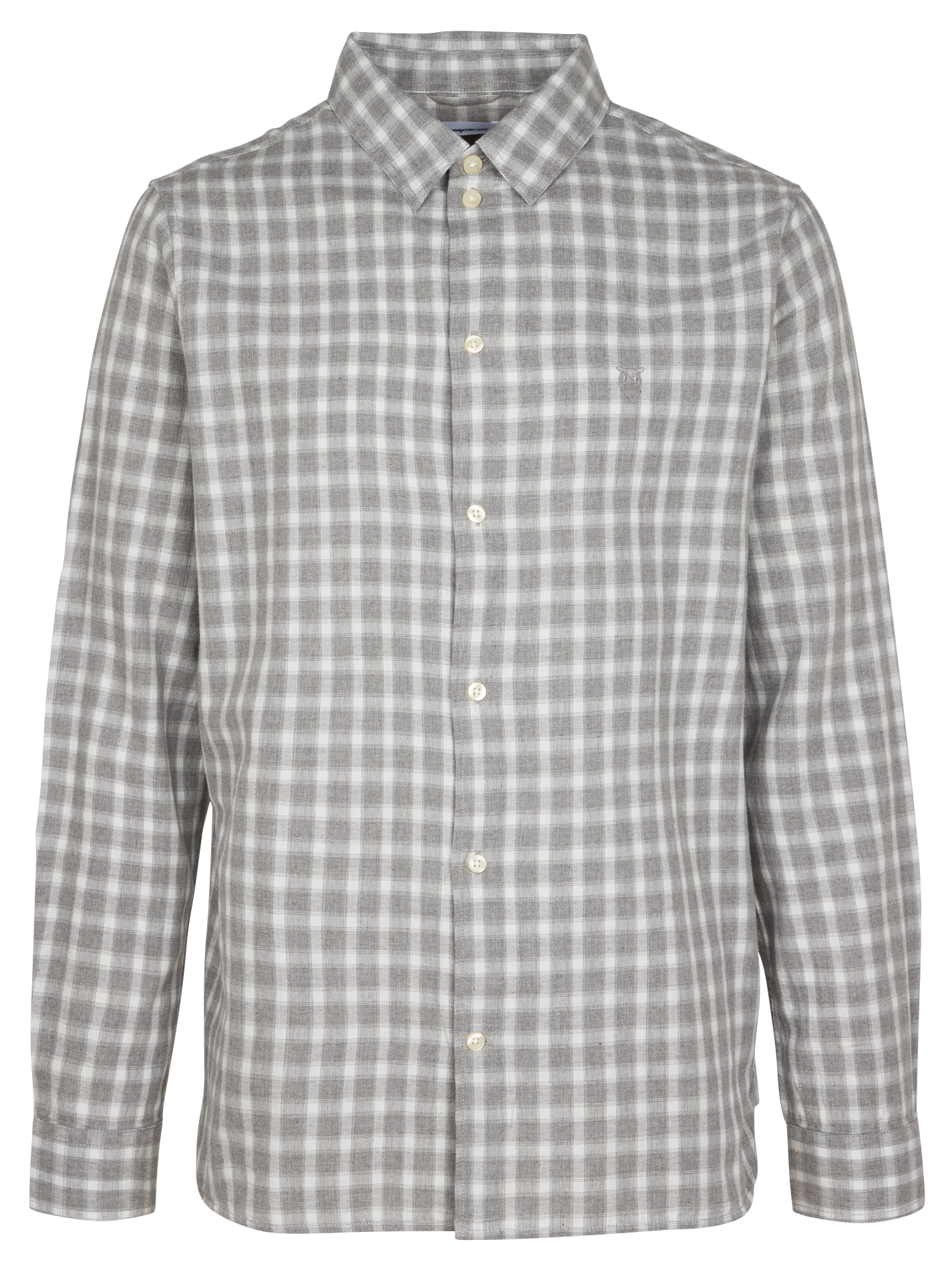 Chemise col classique à carreaux en coton bio | Multicolore